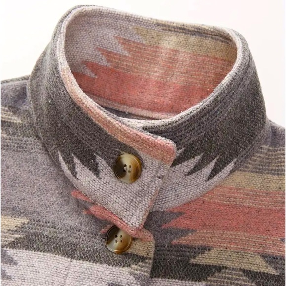 🌵Aztec/Tribal Pattern Western Jacket - Timeless Vintage Long Sleeve Jacket - Picture 3 of 13